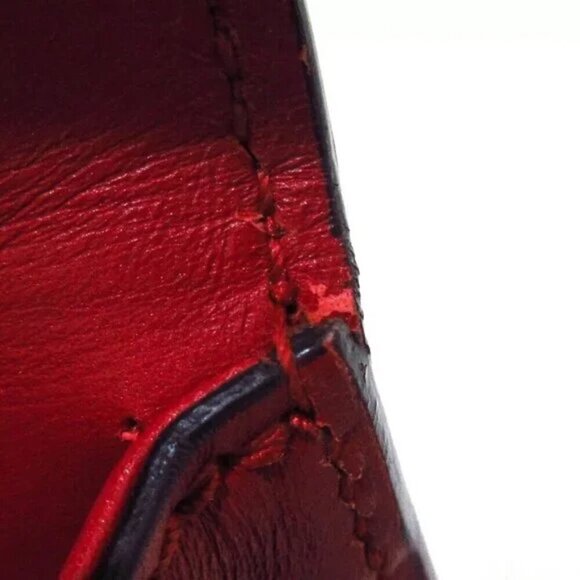 100% Authentic GUCCI Padlock / Shimaline Red Leather - Shoulder Bag 577-052024 - Picture 11 of 12